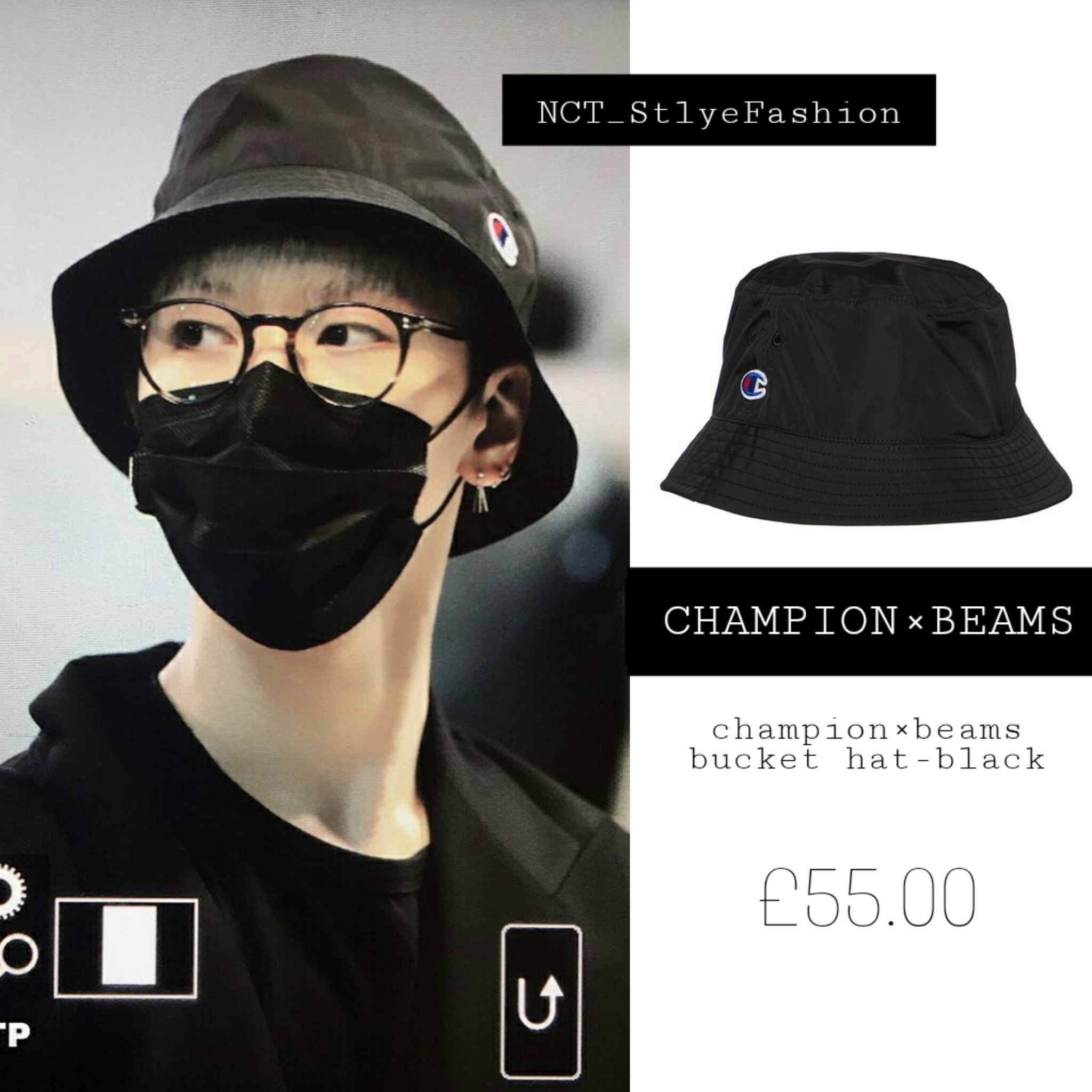 champion bucket hat black