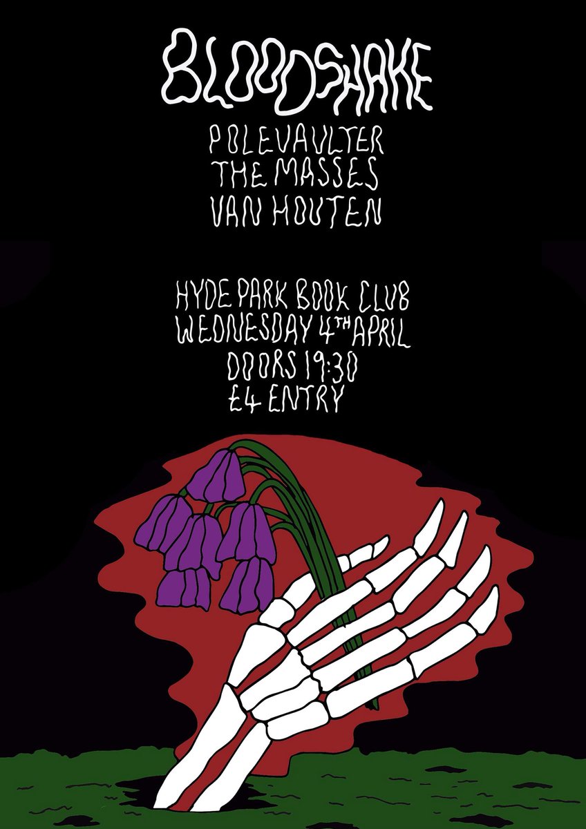 This Wednesday we will be having a bit of fun at <a href="/HPBCLeeds/">Hyde Park Book Club</a>  along with special guests #polevaulter, #themasses and <a href="/VanhoutenBand/">Vanhouten</a> VanhoutenBand !

Come down it’s going to be sweaty