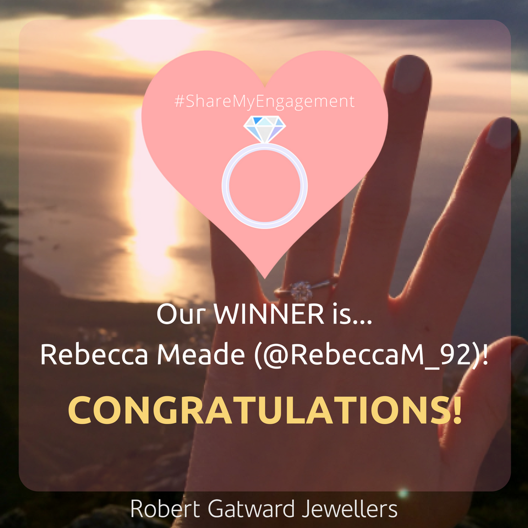 Robert_Gatward's tweet photo. 🎊🎊🎊 📣 Congratulations @RebeccaM_92! You are the #WINNER of our #ShareMyEngagement competition! To claim your prize of a £750 wedding ring voucher with RGJ please drop us a PM as soon as you are able and we'll be in touch with the details! 📬 🎊🎊🎊 #Weddings #BrideToBe #YAY https://t.co/rqSVsMgY7D