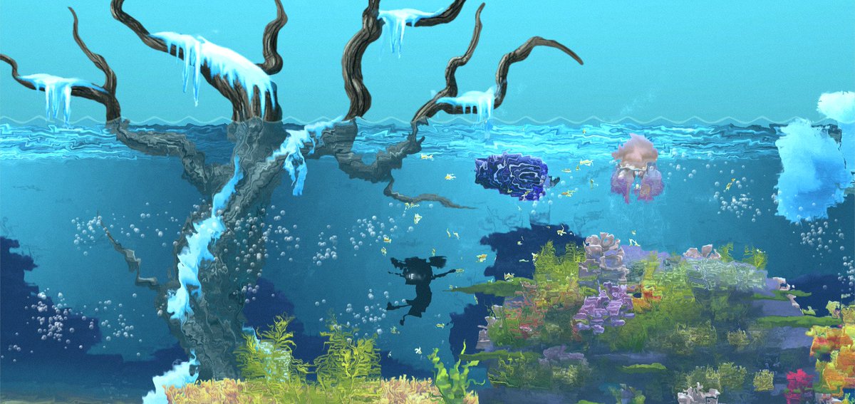 AzaGameStudio's tweet photo. #indiedev #gamedev My game Deep Rest - Frozen underwater tree https://t.co/omjSuO5C8w