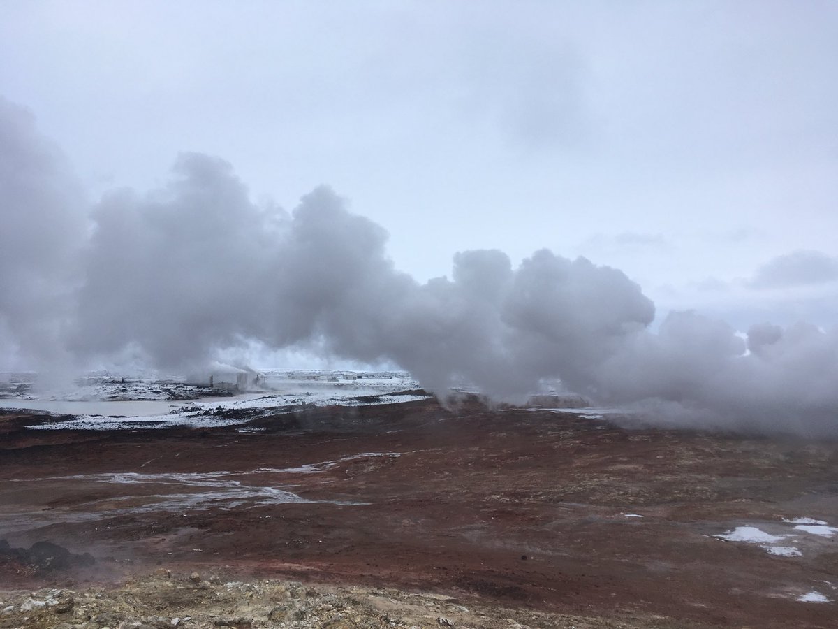 HighdownIceland's tweet photo. We have just arrived at the Gunnuhver hot springs. One of the largest geothermal stations in the world! https://t.co/aBTXncX2d4
