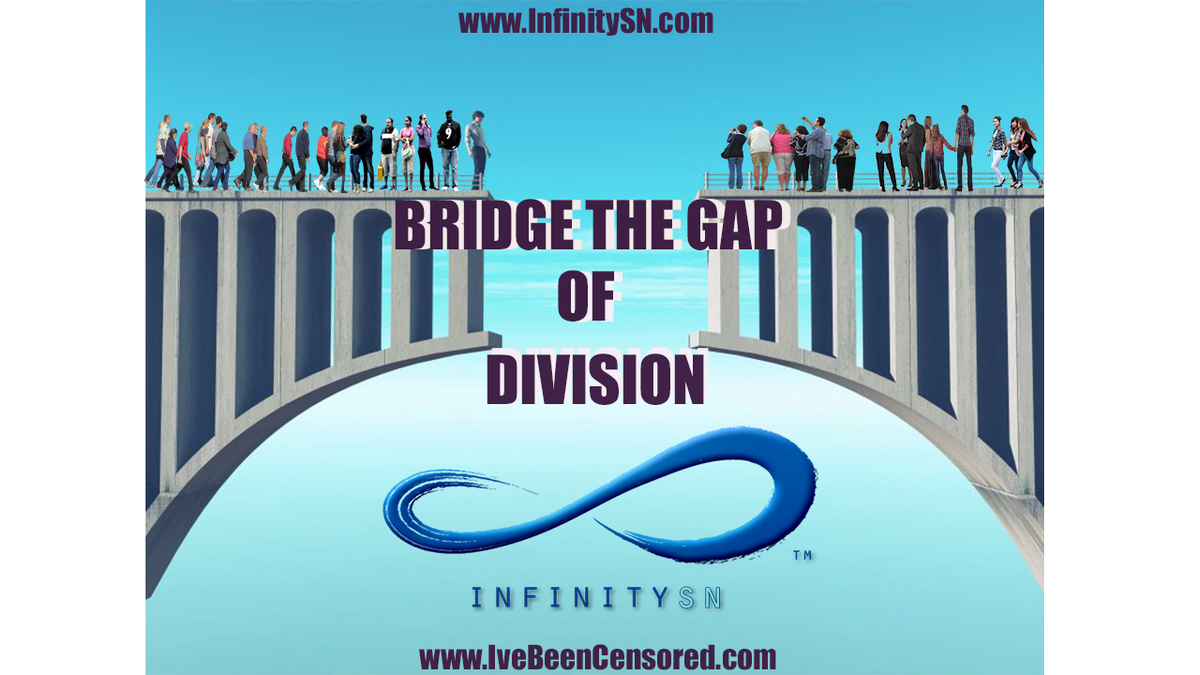 InfinSN's tweet photo. Bridge the Gap - InfinitySN

Bridge the gap of division;
Say no to censorship

https://t.co/OB2JRMuQIs ⬅️
https://t.co/hop5iNcbda ⬅️

#InfinitySN #IveBeenCensored https://t.co/UZlbSZbxEW