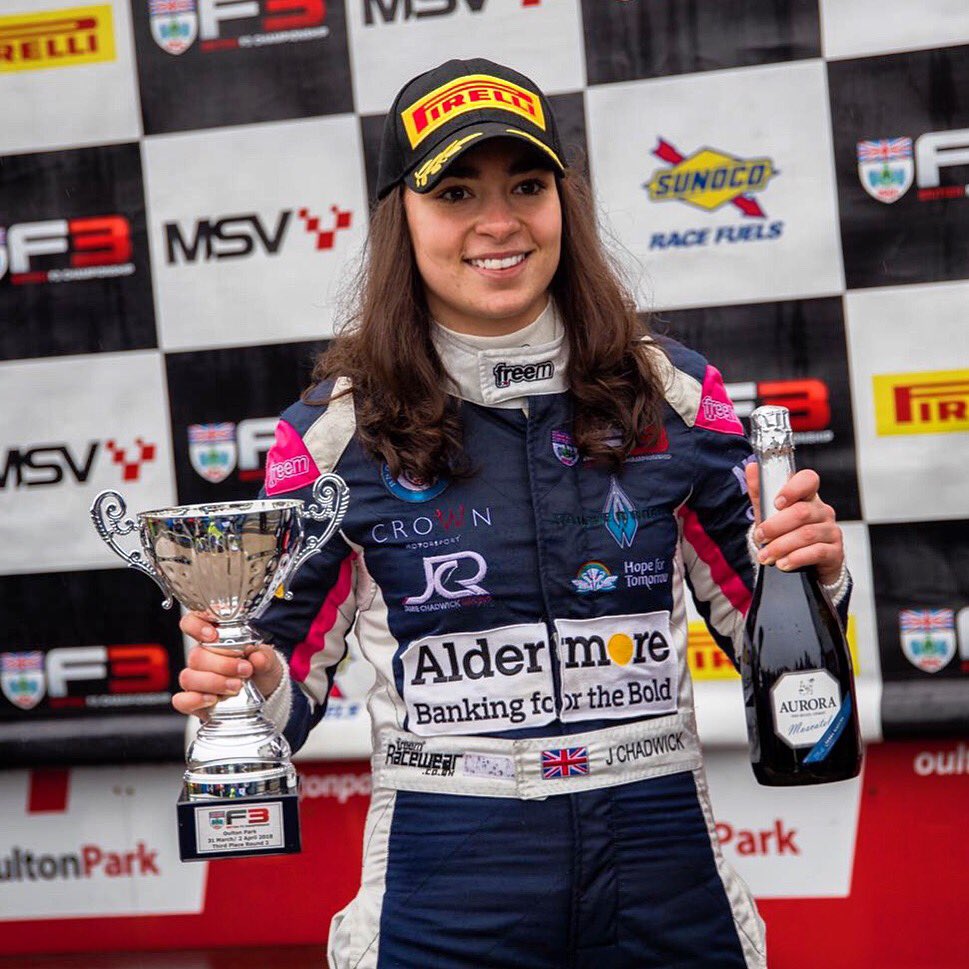 So good to be back on the @BRDCBritishF3 podium after starting 9th in Race 2! Pushing for more in Race 3 later today 💪🏻🏆