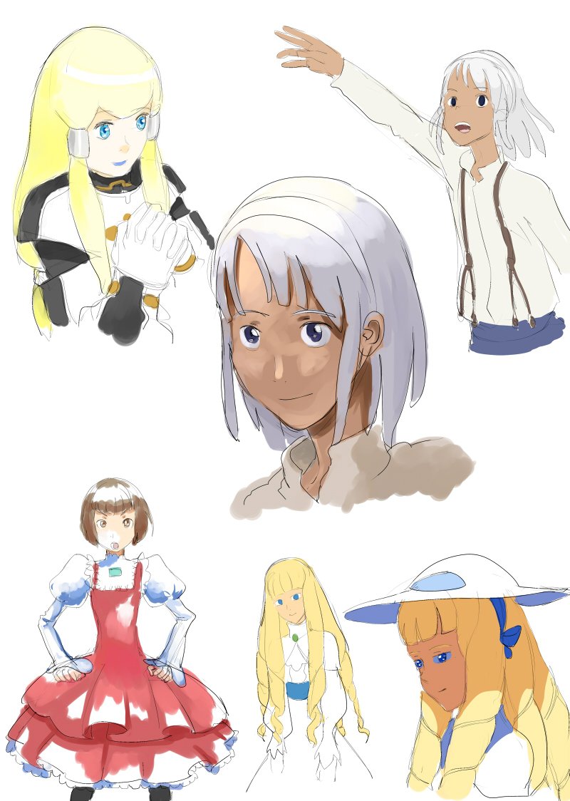 KiaraNovaStar's tweet photo. Turn A Gundam sketchy doodles. I drew Loran first and his face is too big and is taking up the whole page but he's adorable so it's ok. I haven't seen the whole series yet but will find time to watch it all! #turnagundam #gundam #loran #dianna #sochie #kihel https://t.co/5n6GdJEYad