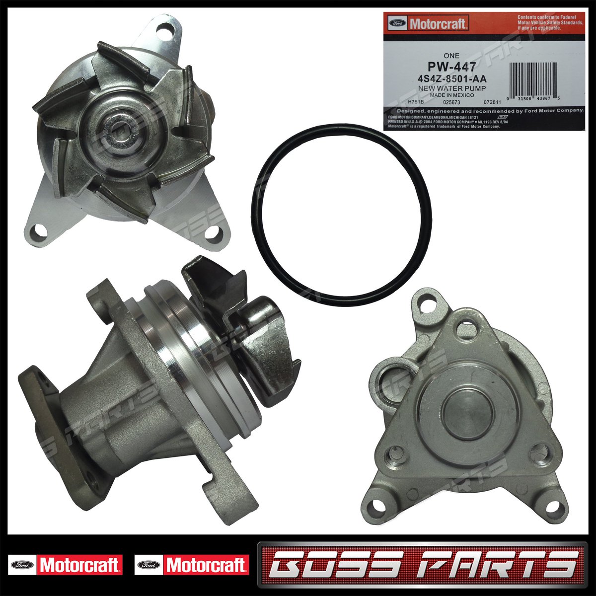 InvBossParts's tweet image. Bomba de Agua Ecosport Motor 2.0, Ranger Motor 2.3, Focus Motor 2.0 Duratec 2006 al 2008, Mazda 3 y Mazda 6 Motor 2.0