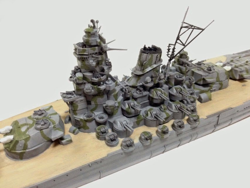 大昔に作った超大和型連装4基案 戦艦常陸です。 主な武装は連装51cm砲4