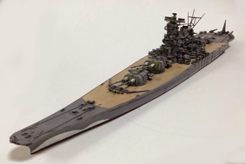 大昔に作った超大和型連装4基案 戦艦常陸です。 主な武装は連装51cm砲4