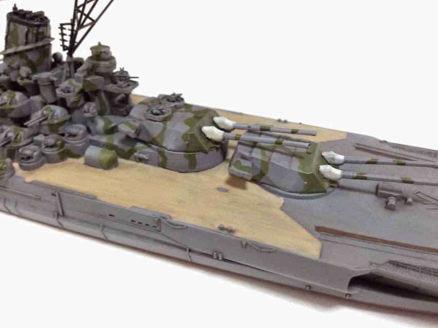 大昔に作った超大和型連装4基案 戦艦常陸です。 主な武装は連装51cm砲4