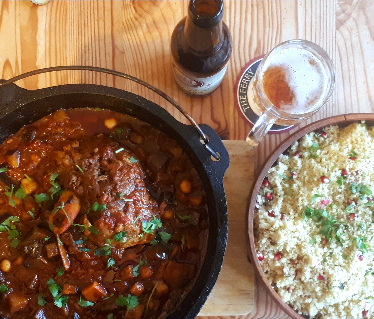VPetlan's tweet photo. @FerryBrewery #FerryTastyAles #FerryFair with lamb shoulder curry stewed on the bone. https://t.co/A1uNK8hKCG