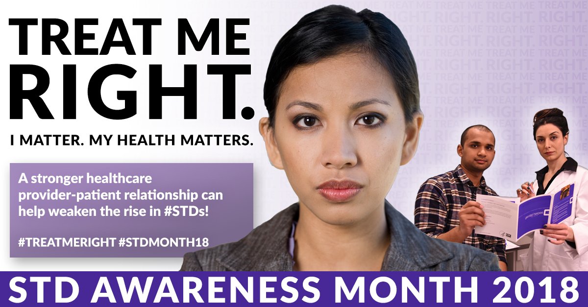 The #STDMonth18 theme is #TreatMeRight. What does this mean for healthcare providers, patients AND preventing #STDs? Find out here --> go.usa.gov/xQYat