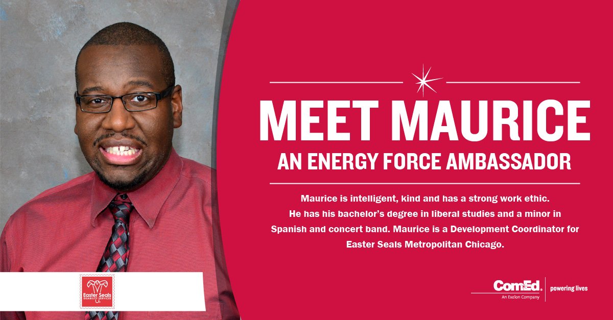 ComEd's tweet photo. Say hi π to Maurice from @EastersealsChi! Learn more about our #ComEdEnergyForce program at https://t.co/th6gHbdaGE #AutismAwarenessDay https://t.co/PD5T64EaOY