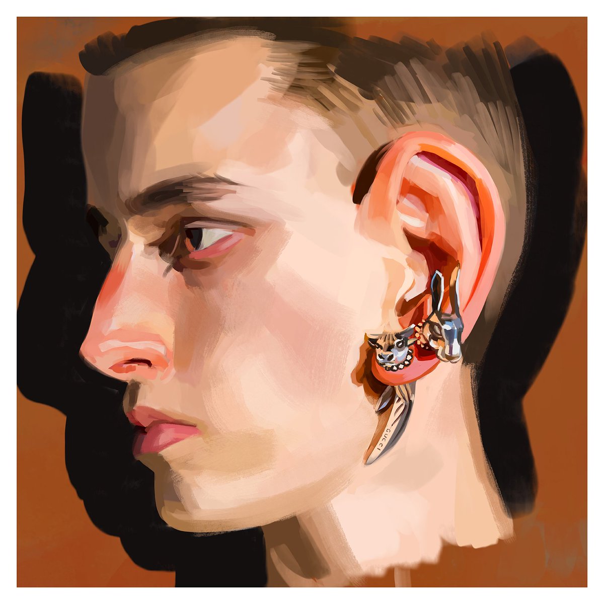 gucci anger forest earring