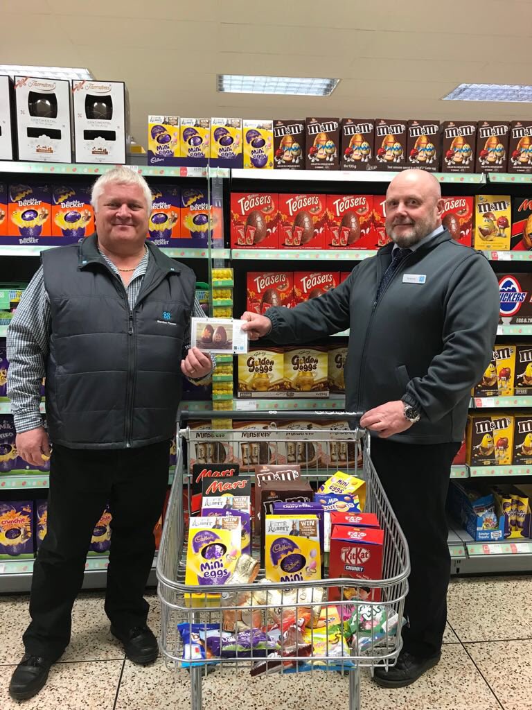 Coop_HowardBa's tweet photo. OMG over 155 Easter Eggs and 25 food products was collected from the 3 Co-op’s in Thornton and Fleetwood with help from Funeralcare. We had a lovely time helping out and the children asked me to say Thank You to the Co-op and it’s customers. #thecoopway #no002 #la005 https://t.co/oU9gI5qxUq