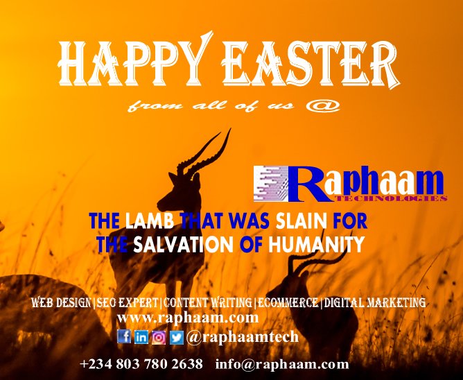 raphaamtech's tweet photo. HE LOVED US MUCH THAT HE LAID DOWN HIS LIFE FOR US. #HappyEaster #BBNajia #webdesigner #entrepreneurs #SEO #MondayMotivation #branding #raphaamtech @raphaamtech @ramarube # https://t.co/0SHbmeXWnh