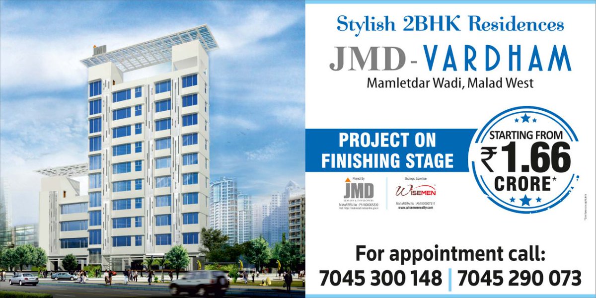 GlobalAdvtOOH's tweet photo. #GlobalAdvertisers executes OOH campaign for #JMDVardhan one of the residential developments by #JMDGroup, located in Mumbai. JMD Vardhan is well planned and is built with all modern amenities. https://t.co/YmWoaipKnO