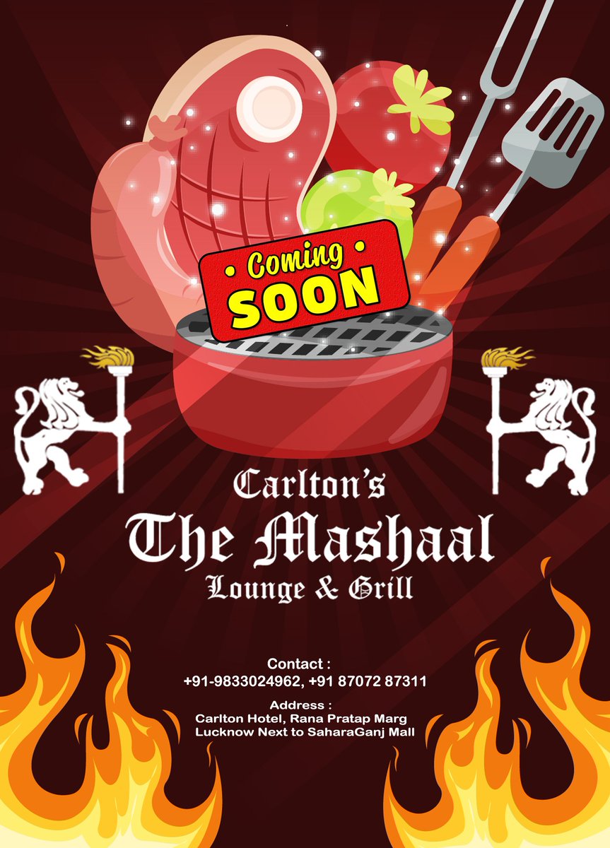 themashaalloung's tweet photo. The place to enjoy traditional and authentic recipies from the past, Visit Carlton's The Mashaal Lounge &amp; Grill.
#Grill #Foods #Carlton's the #Mashaal #Lounge &amp; #Grill 
For Reservations : +91-9833024962, 
Address : Carlton Hotel, Rana Pratap Marg 
Lucknow Next to SaharaGanj Mall https://t.co/CcHJY0Wcw6