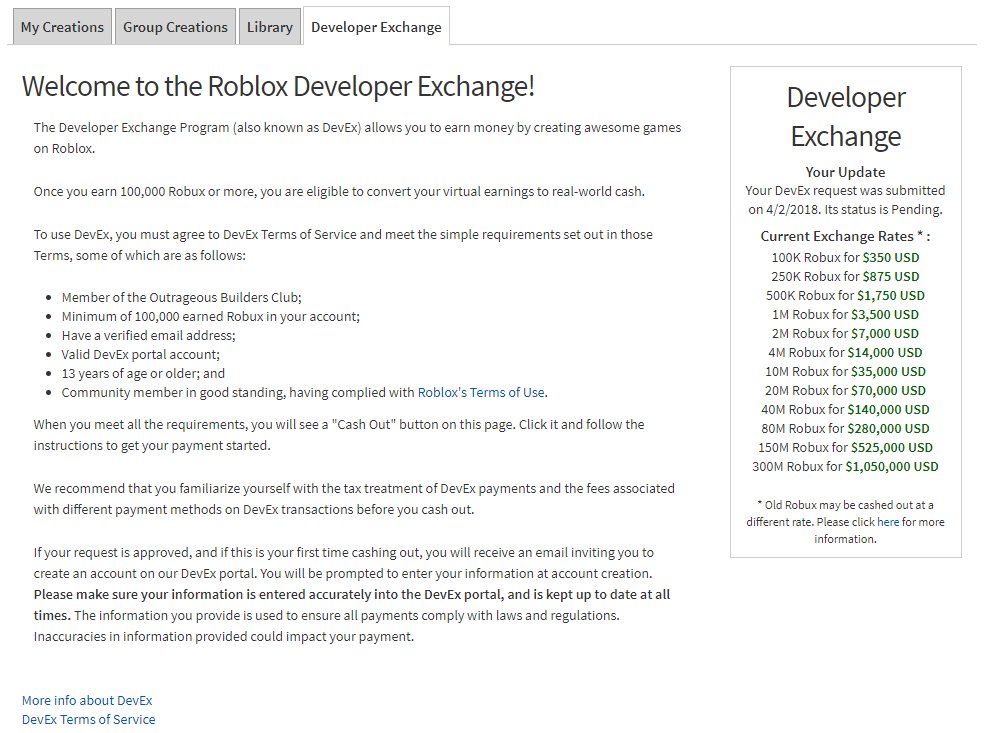 Headless On Twitter Submitted My First Ever Devex Request For 100 000r Robloxdev Roblox - roblox developer exchange