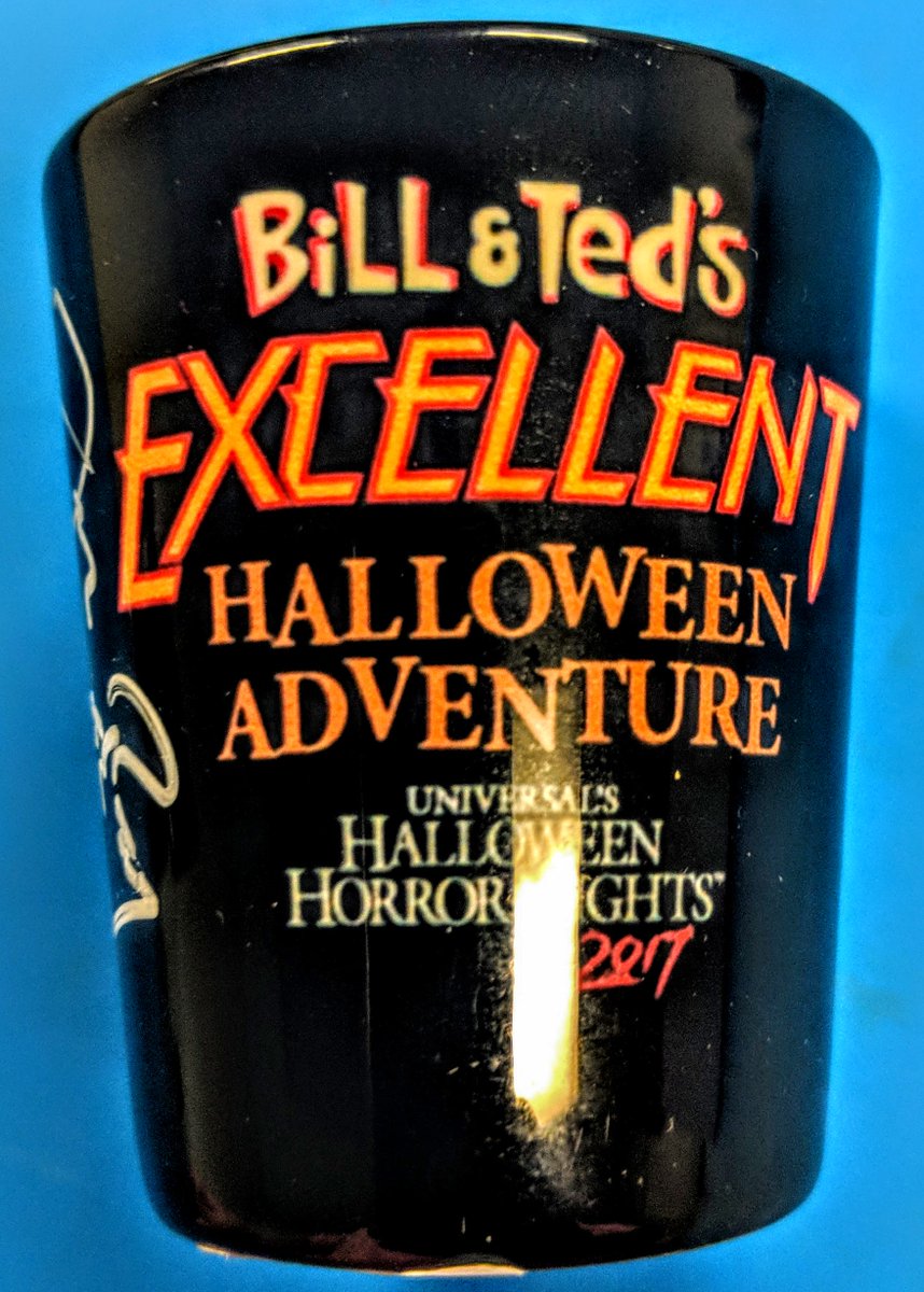 HHNRumors's tweet image. GIVEAWAY! HHN27 Bill and Ted's Excellent Halloween Adventure Farewell Dudes shot glass SIGNED by the excellent @jasonryanperry! Retweet and Follow to enter. Contest ends tomorrow (4/3/2018) at noon EST. Good luck, dudes! #HHN28