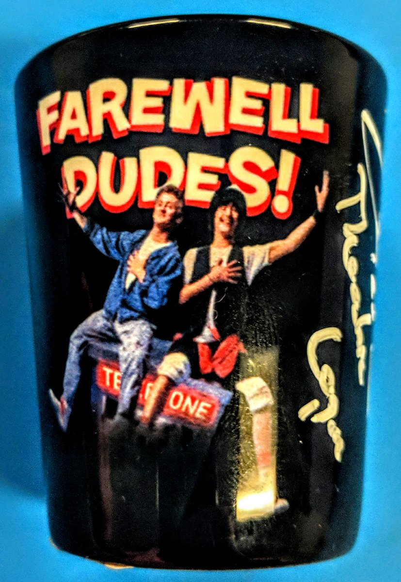 HHNRumors's tweet image. GIVEAWAY! HHN27 Bill and Ted's Excellent Halloween Adventure Farewell Dudes shot glass SIGNED by the excellent @jasonryanperry! Retweet and Follow to enter. Contest ends tomorrow (4/3/2018) at noon EST. Good luck, dudes! #HHN28