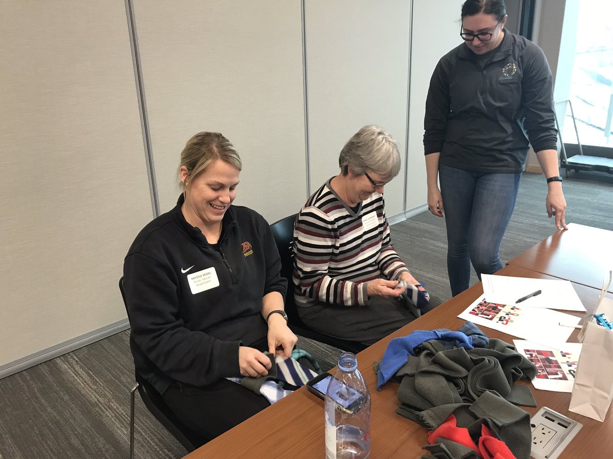 thegopherway's tweet image. Our @GopherSoccer staff is doing it the #GopherWay. Thanks for lending a helping hand today as a part of MAGIC week (Maroon and Gold Impacting the Community). They made dog chew toys for @HOTC!