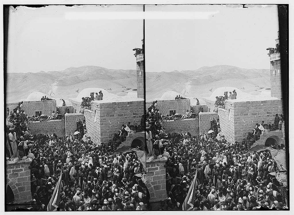 The Nabi Musa festival was an important weeklong festival in Palestine between the Friday before Orthodox Good Friday and Orthodox Holy ThursdayPhoto c. 1900-1920, Matson Collection via  @librarycongress http://www.loc.gov/pictures/item/mpc2004001124/PP/