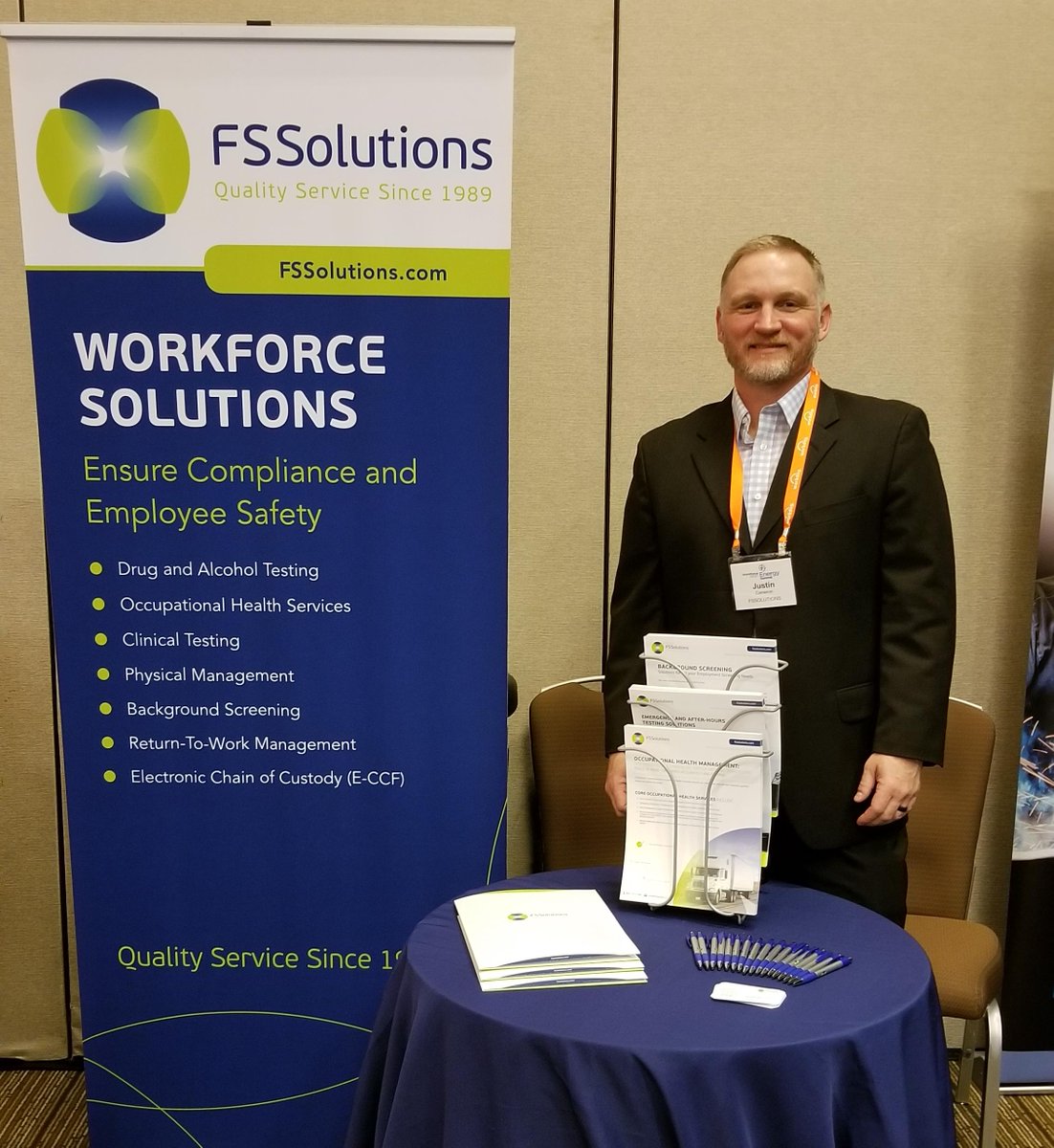 fssolutions_com's tweet image. Disruption in the Energy sector &amp;amp; an ever-changing workforce highlights the importance of identifying the right talent to fit well with your team &amp;amp; culture thru background checks &amp;amp; compliance testing. #FSSolutions&apos; Justin Cameron was proud to attend Workforce NEXT Energy Summit