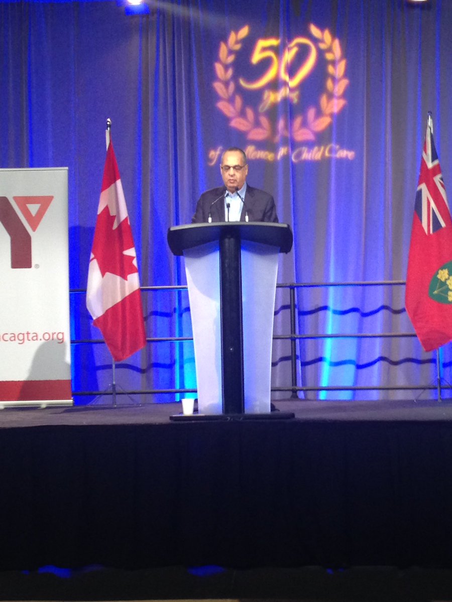 Celebrating 50 years of YMCA child care in Toronto. CEO Medhat Mahdy. #YMCAchildcare