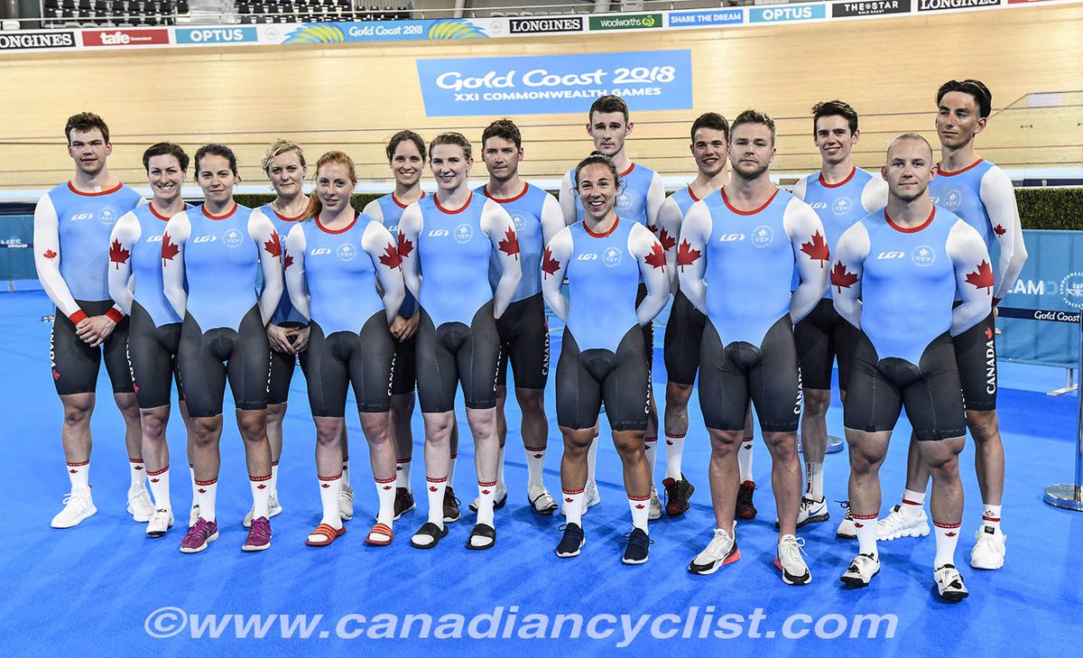 cdncyclist's tweet photo. Commonwealth Games,  Team Canada,  road and track
#goldcoast2018 #teamcanada #canuckup #trackcycling #commonwealthgames https://t.co/iSgTRTm88E