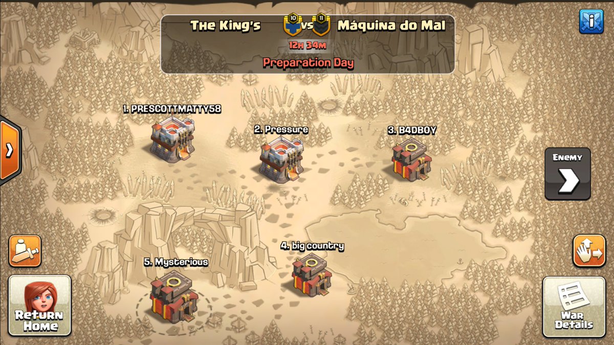 Midweek war vs Máquina! Good Luck!