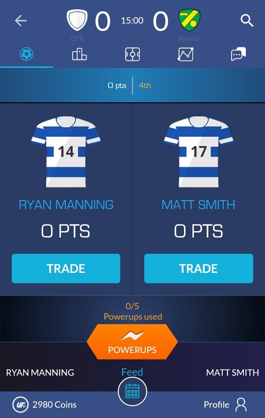 I just drafted Ryan Manning &amp; Matt Smith on @UltimateFanLive for #qpr v #ncfc