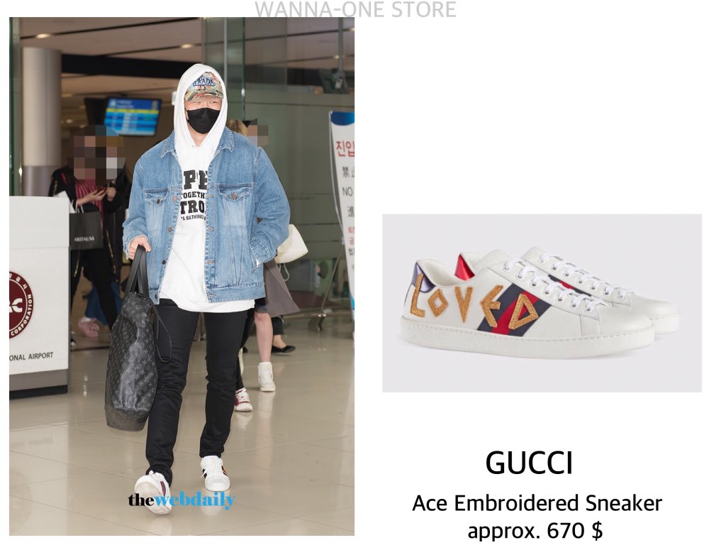 men's ace embroidered sneaker