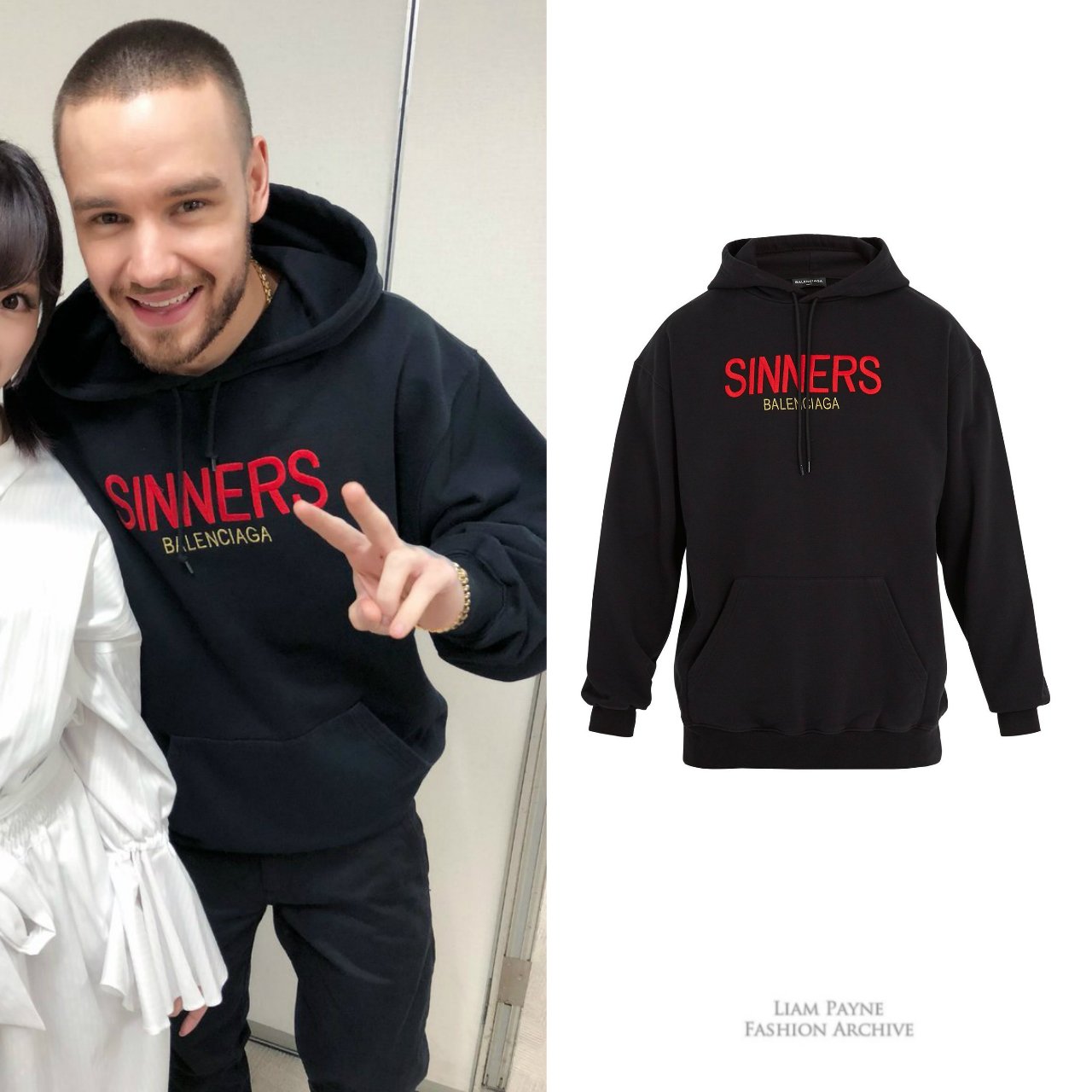 balenciaga sinners hoodie black