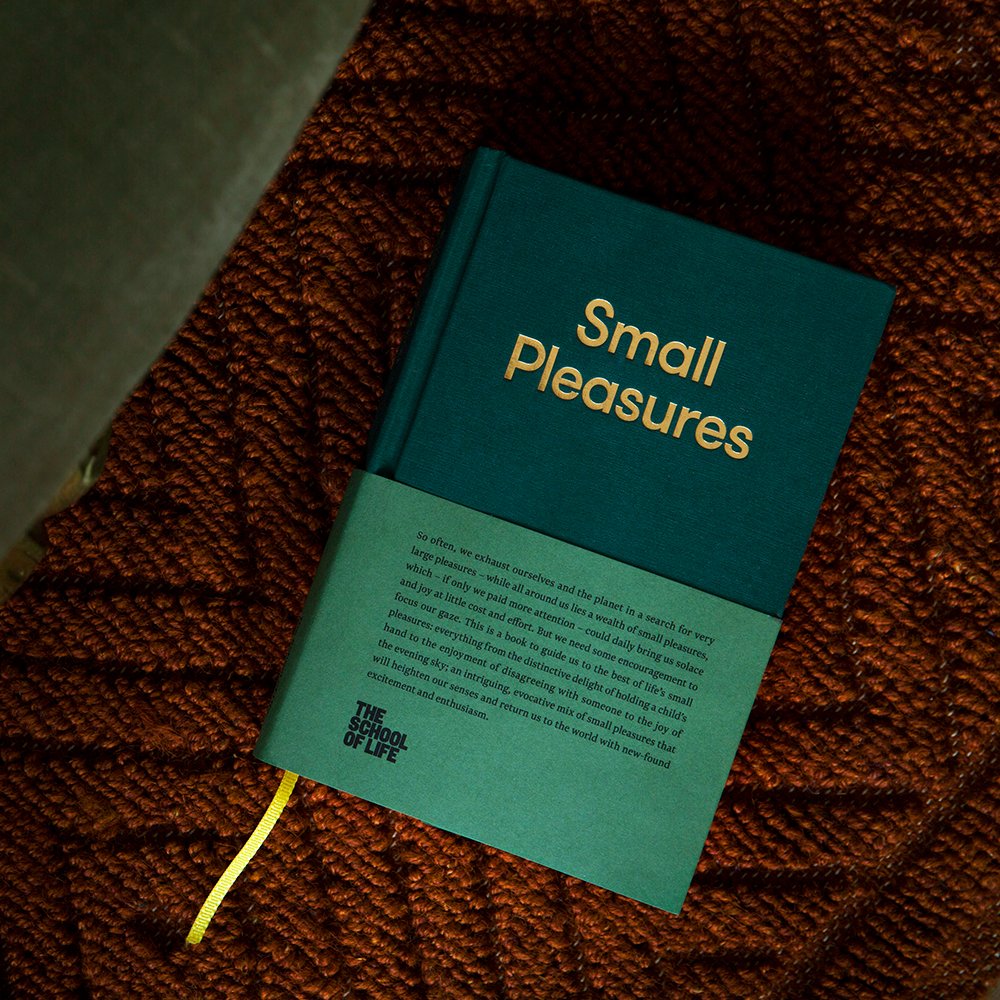 So often, we exhaust ourselves and the planet in a search for very large pleasures - while all around us lies a wealth of small pleasures, which - if only we paid more attention - could daily bring us solace and joy at little cost and effort. Learn more: theschooloflife.com/shop/tsol-pres…