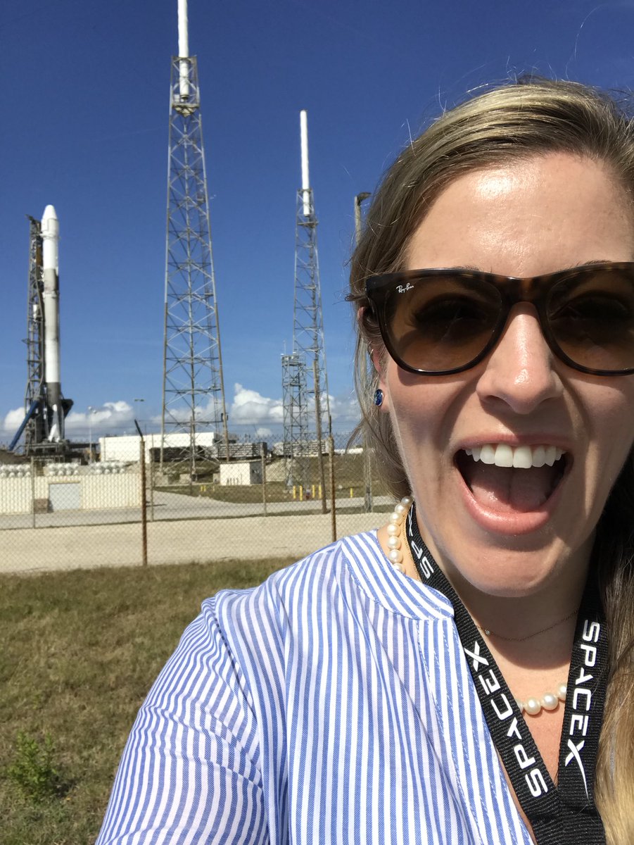 katefickas's tweet photo. 300 yards from the @SpaceX #Falcon9 #itsonlyrocketscience #SpaceXCRS14 #DragonCRS14 #NASASocial https://t.co/AqiqPsKScy