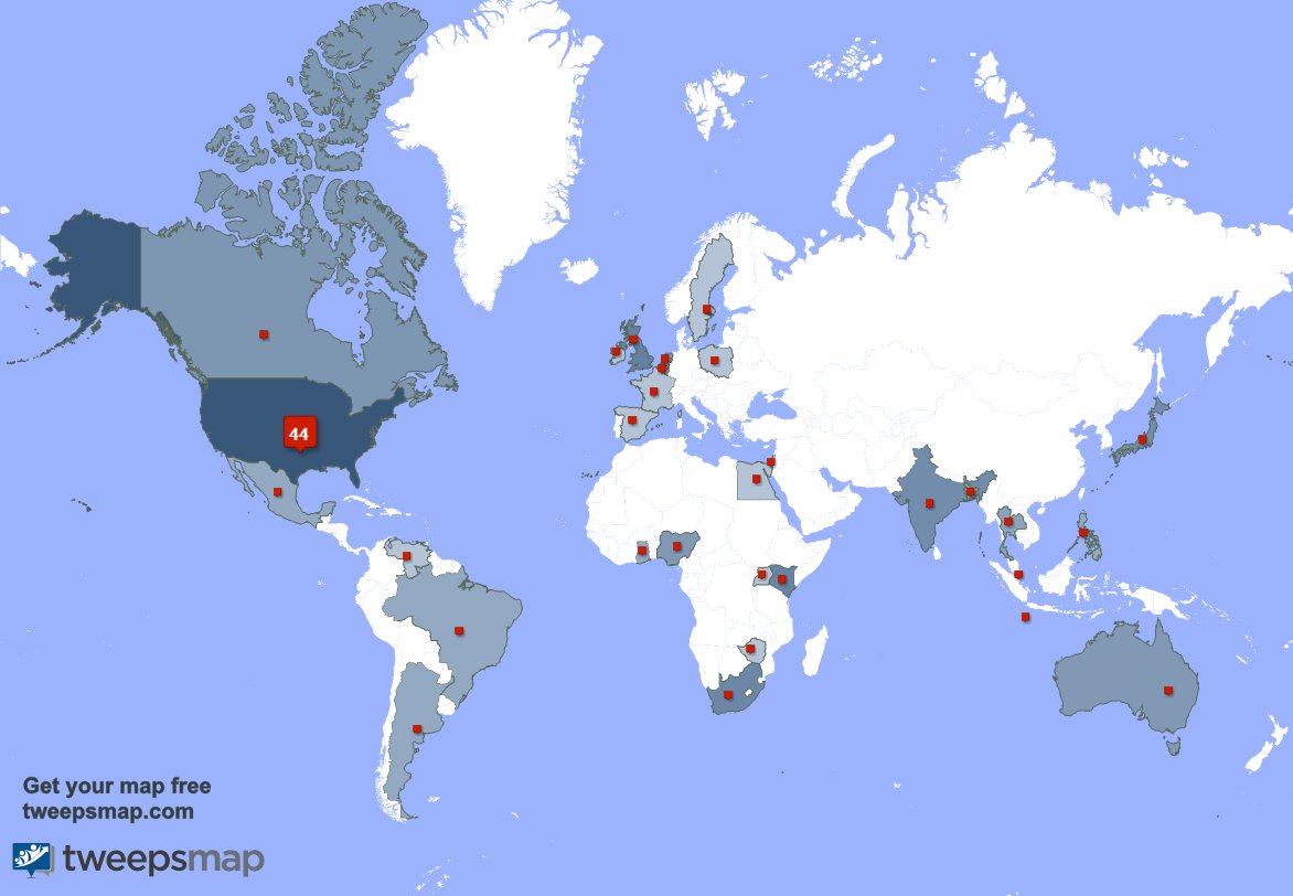 I have 4 new followers from South Africa, and more last week. See tweepsmap.com/!Mindthereset