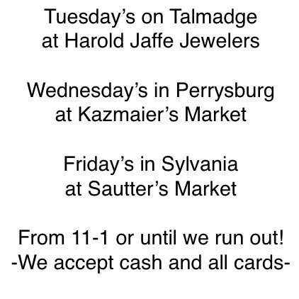 GrumpysOnTheGo's tweet image. We hit the road next week, Tuesday April 10th. More locations and days will be added as the season goes along!