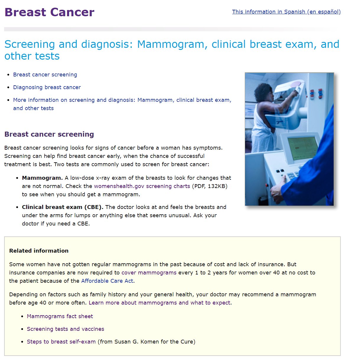 Recommended Health Screenings By Age Chart