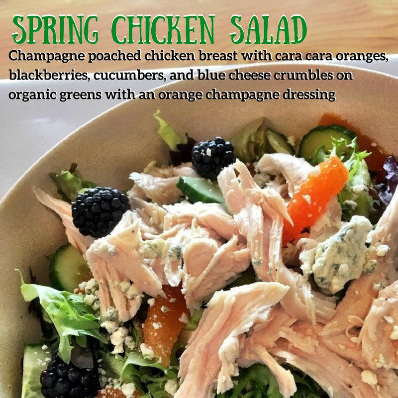 zeecatering's tweet photo. ON THE MENU TODAY: Champagne poached chicken breast with cara cara oranges, blackberries, cucumbers, blue cheese crumbles on organic greens with an orange champagne dressing. #downtownboise #zeesrooftop #chefzee #weareuphere #localbusiness https://t.co/iz3izZEDiM