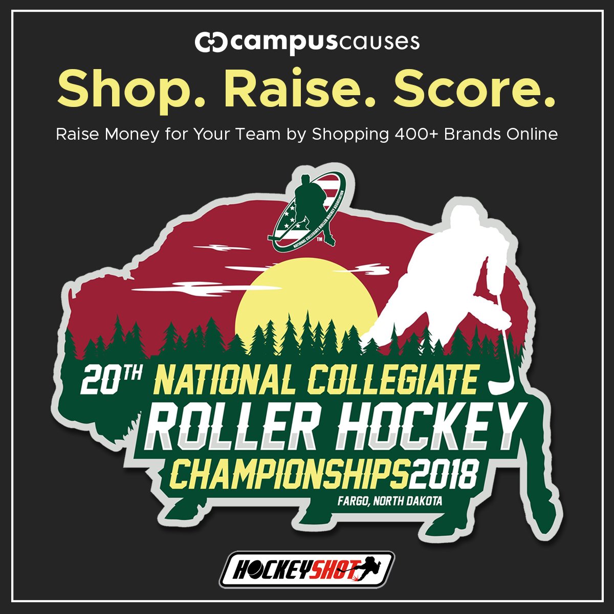 NCRHA's tweet photo. NCRHA has partnered with Campus Causes, a free online tool to raise money for your team! In addition to crowdfunding, you get money back from online purchases from over 400 brands all year!
https://t.co/fI2MjgtSDy
@campus_causes
#CollegeRollerHockey
#RoadToFargo
#NCRHANattys https://t.co/aAHV697TXW