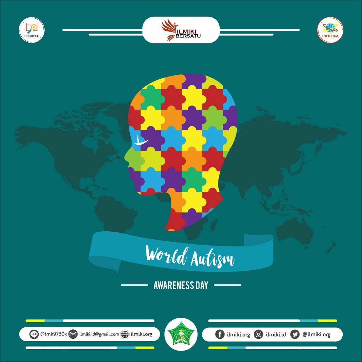 🔘 WORLD AUTISM AWARENESS DAY 🔘

Pada 18 Desember 2007, PBB menetapkan 2 April sebagai "World Autism Awareness Day", melalui Resolusi PBB 62/139.

#ILMIKIBersatu
#ILMIKI