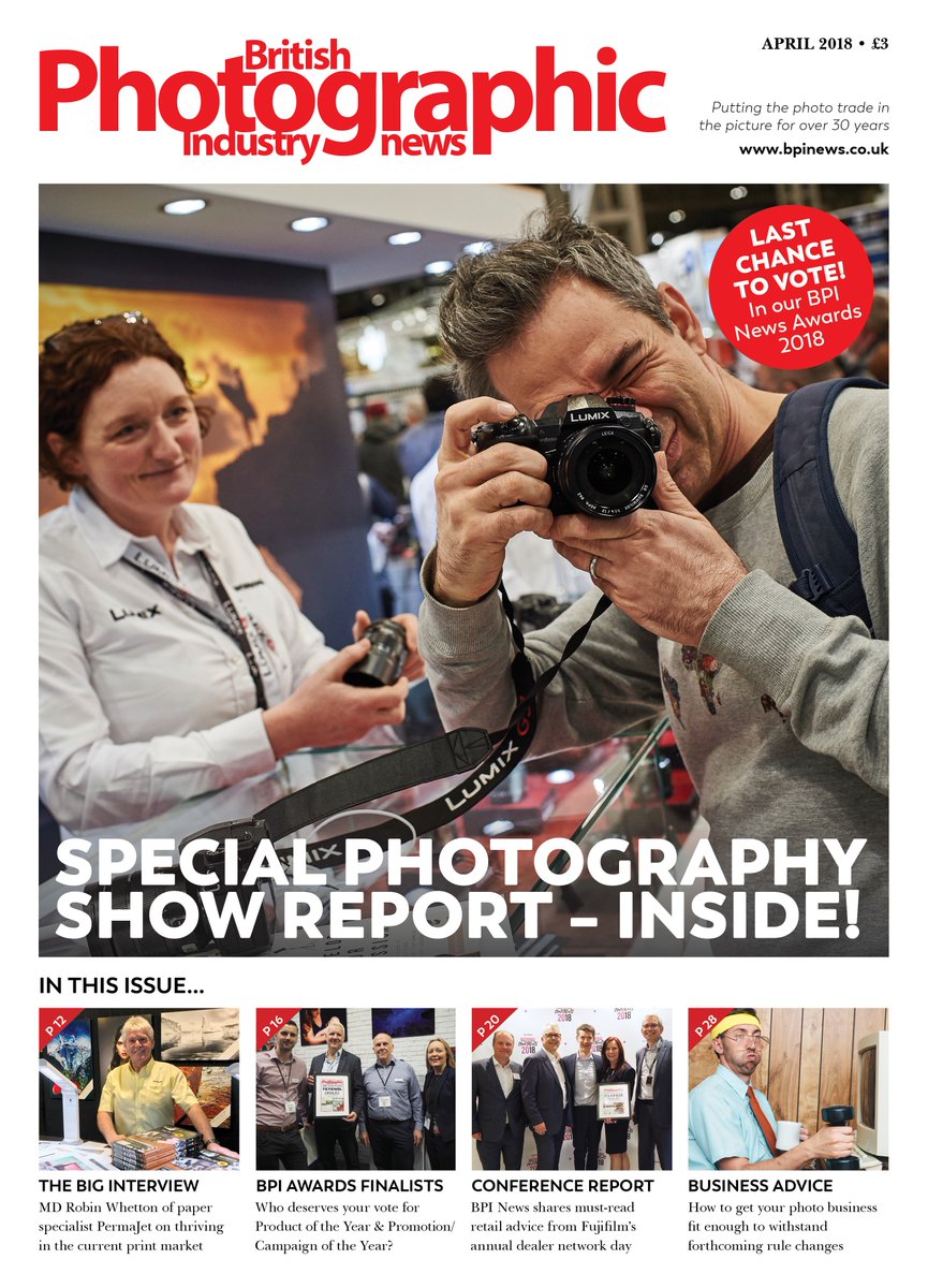 bpi_news's tweet photo. Spring has sprung (despite the atrocious weather) and with it the photo trade seemingly also has a newfound strut... find out why in BPI News April issue. Digital version online now, print landing this week coming... https://t.co/JgFG4FlabJ https://t.co/VZyFpg6cEz