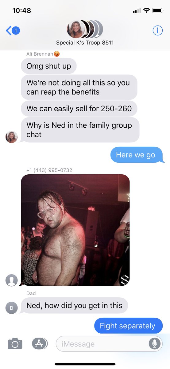 madtweets23's tweet photo. My family is currently in a group chat fight and this guy from our marina pool club is just randomly in it https://t.co/bvmiPG37JD
