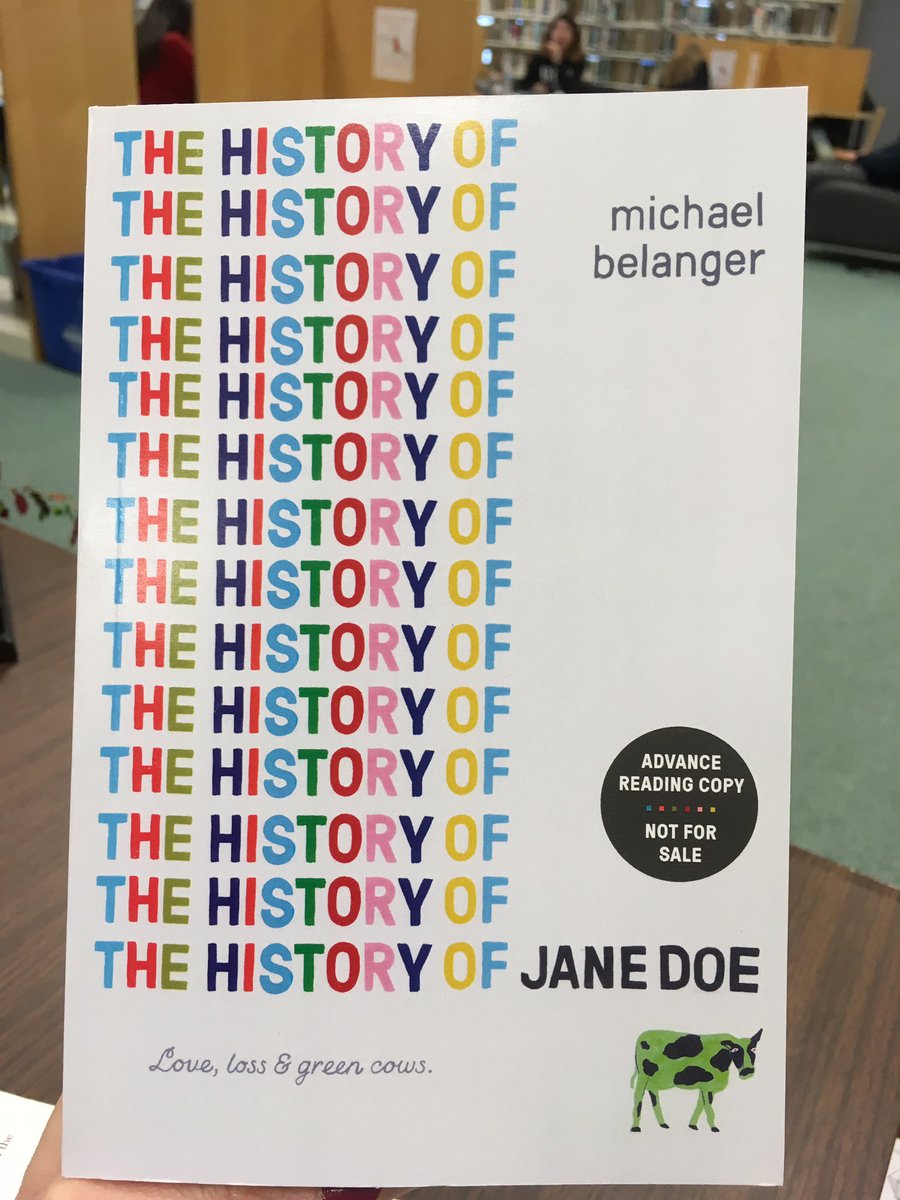 GHS_MediaCenter's tweet photo. So excited to get our hands an ARC of #TheHistoryofJaneDoe - the debut novel by #GHSEnglish &amp; @GHSInLab teacher @MBelanger514!  @penguinrandom https://t.co/pNfznK4j2P