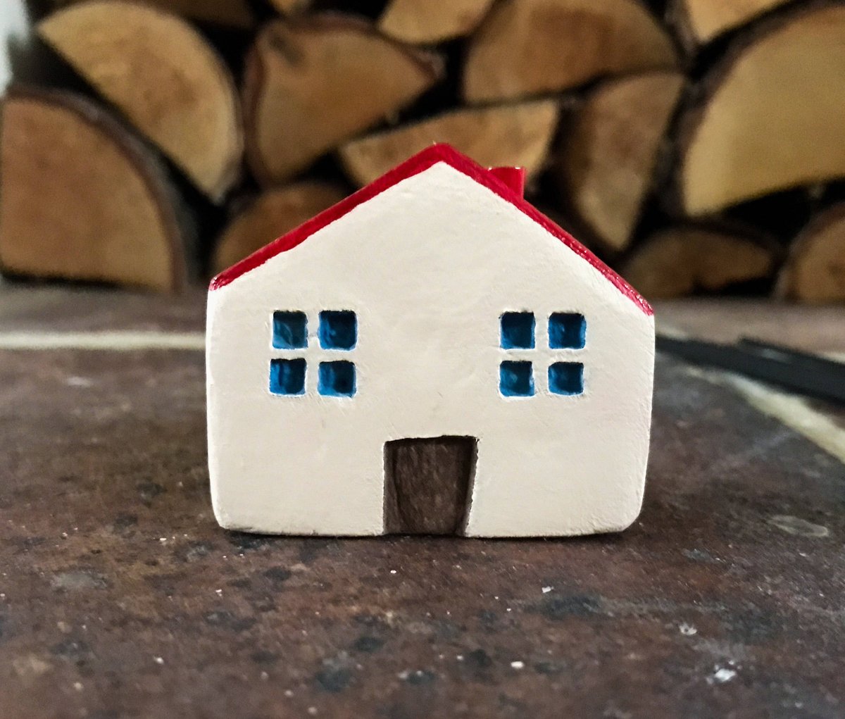 miniature clay houses