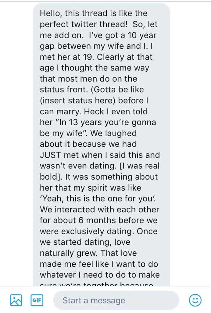 This man didn't think he was ready, but says his love for his wife overruled that. "I basically told myself you might not be 'ready' right now, but let's make some moves so that we can be ready and not waste time".