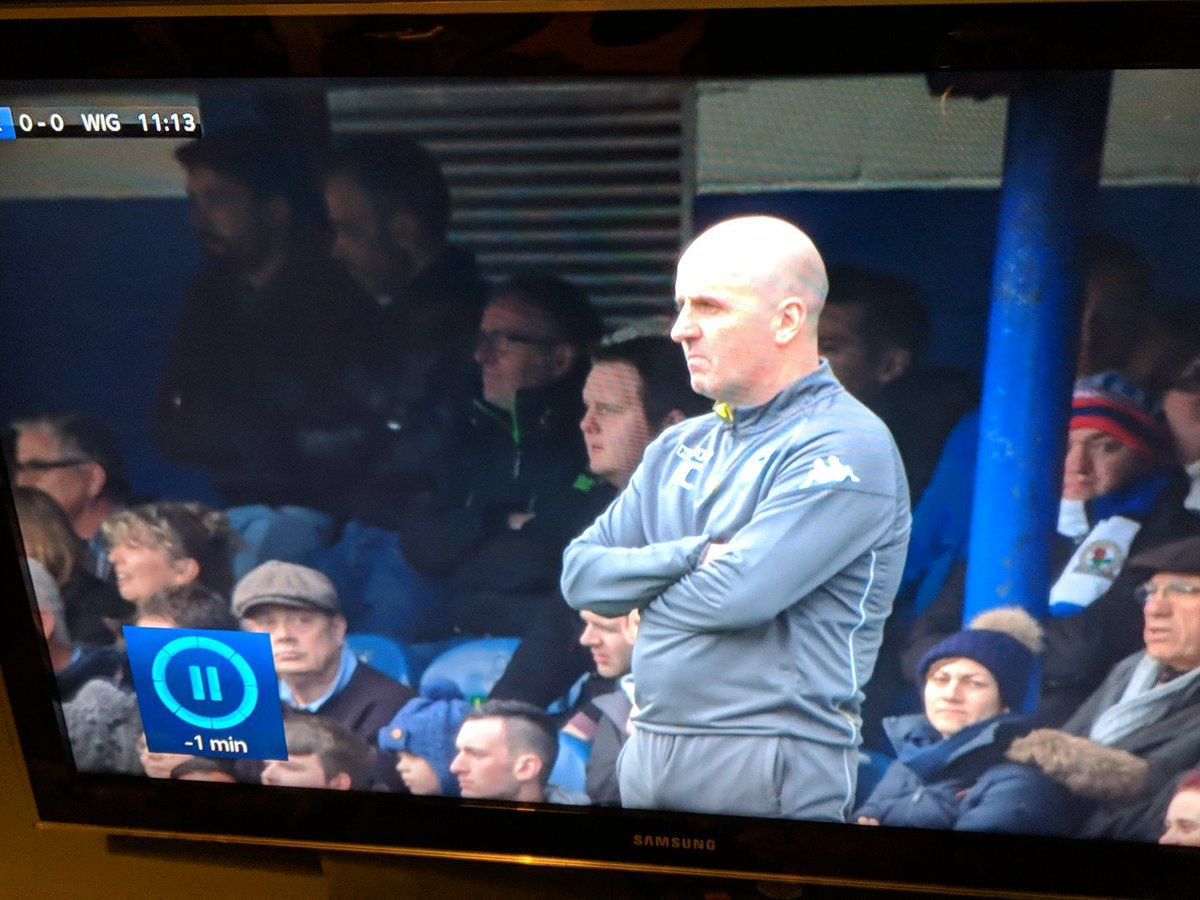 JimBirtwell's tweet photo. Sure I've just seen someone wearing a @rovers scarf at the Portsmouth Vs Wigan game? https://t.co/fp6kDnsjBG