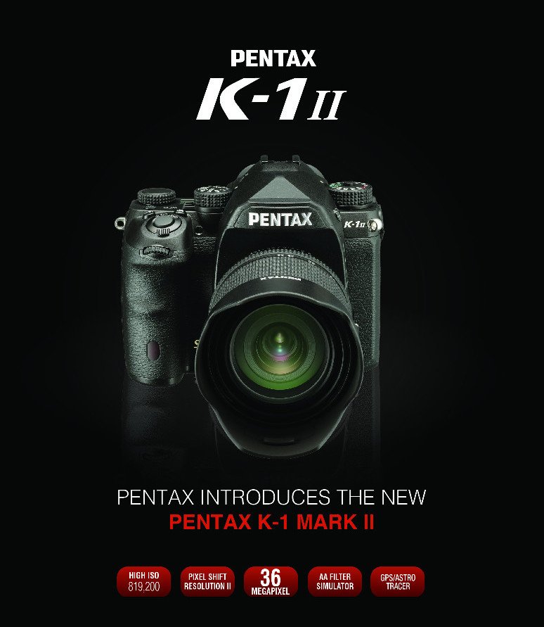 PENTAXIAN's tweet image. Available Now! The all new Pentax K-1 Mark II is now available for purchase. For more information please visit our website!
ow.ly/I89L30jgSJ2