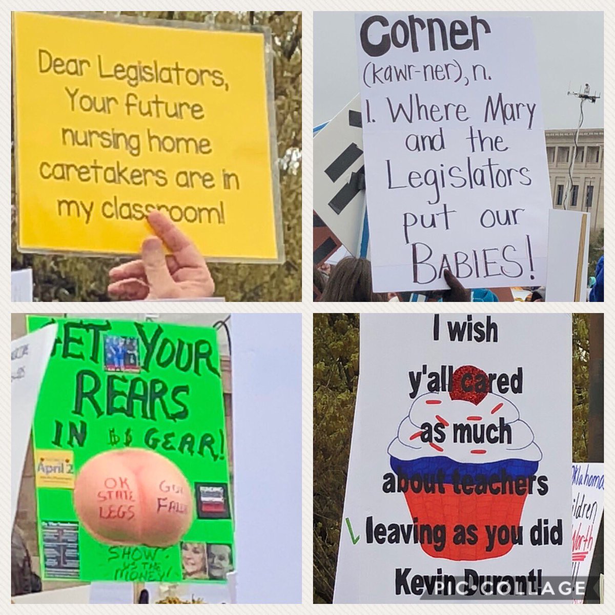 mel_wicker's tweet photo. A few of the many, many messages to #OKLEG from teachers and #OklaEd supporters. https://t.co/rIqsdPHBLs