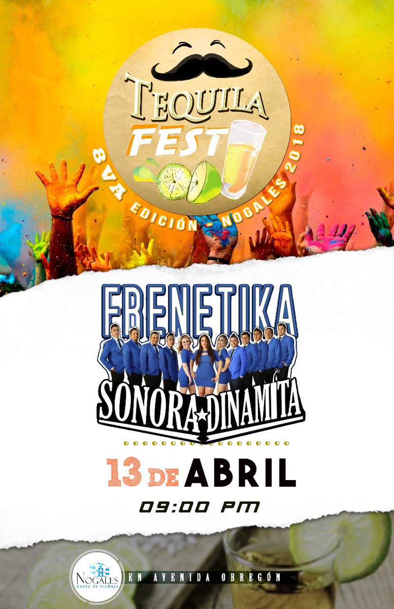 TemoGalindo's tweet photo. Ya llegó el #TequilaFest2018 más recargado que nunca. La fiesta tequilera artística y cultural más importante del noroeste de México. ¡No te puedes perder! https://t.co/yZEeAuj8od