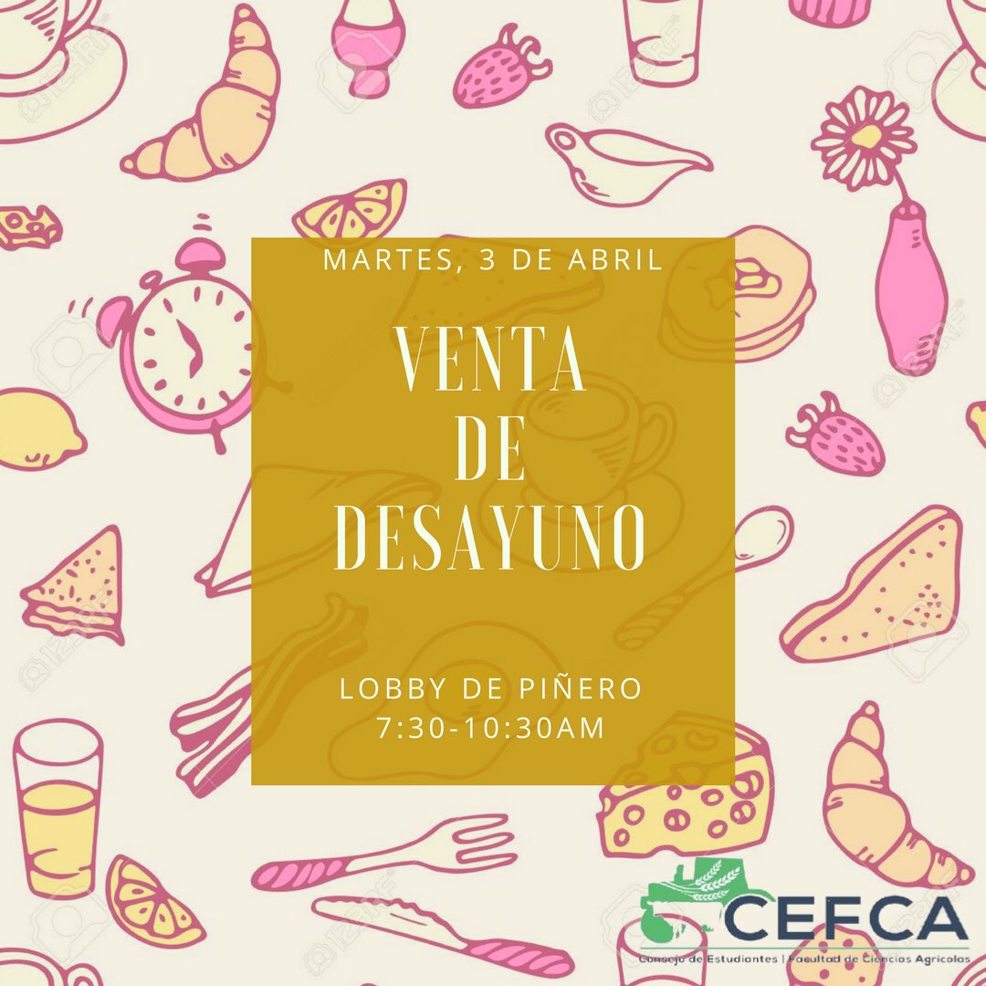 MAÑANA: ¡Pon tu alarma 20 min más tarde porque no tendrás que hacerte el desayuno! Ve y coopera con el CEFCA 😊